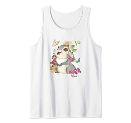 Disney Bambi Thumper Vintage Floral Portrait Camiseta sin Mangas