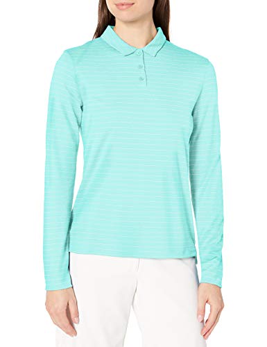 Nike Women's Nike Dry Polo Long Sleeve, Light Aqua/Sail/Light Aqua, 2X-Large
