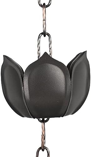 Decorative Rain Chains Waterfall, Rain Chains for Outside, Eco-Friendly ABS Rain Catcher Chain, Hanging Flower Spiral Rain Bells for Home Decorative, Garden Gutters Chain (3m/9.2ft)