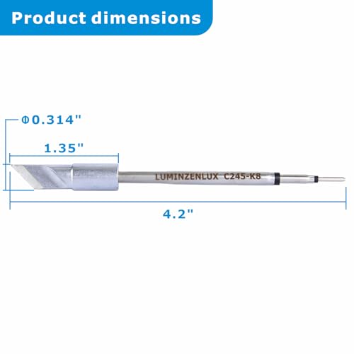 Image of C245 Soldering Tips for JBC Station, High-Performance Solder Iron Tips - Fast Heating, Smooth Soldering (C245-000-K8)