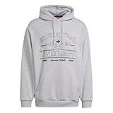 adidas college jacke Kapuze mit Tunnelzug Adidas Men\'s College Hoody Sweatshirt, Light Grey Heat, M