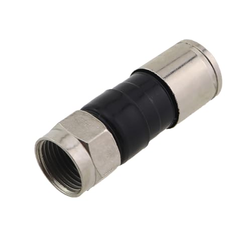 20 conectores coaxiales RG6 negros resistentes al clima miniatura 3