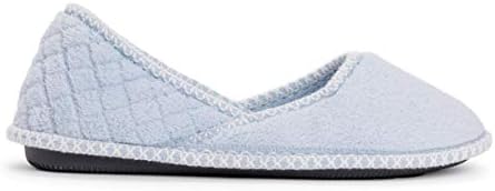 MUK LUKS womens Women's Beverly Micro Chenille Slip-ons Slipper, Freesia Blue, Large US | Image 5