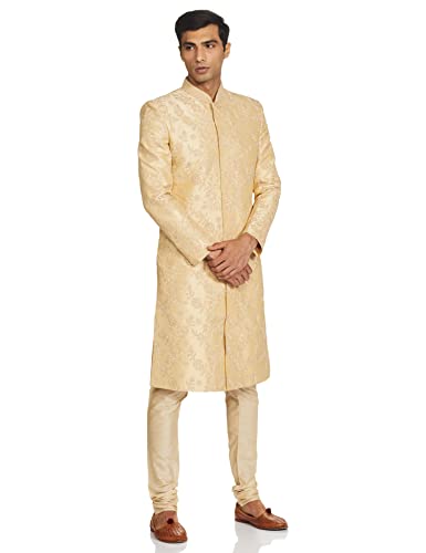 Image of Ethnix by Raymond Men's Polyester Blend Regular Fit Tunic Shirt