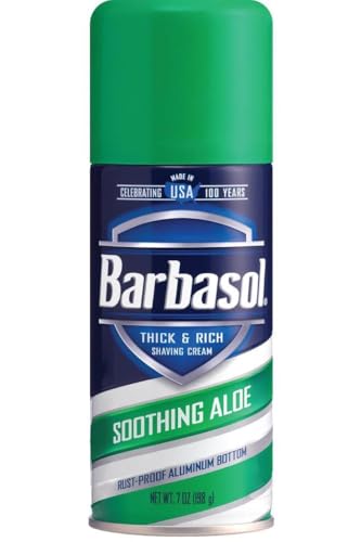 PERIO PROD Barbasol Soothing Aloe Thick & Rich Shave Cream, 7 Oz, Pack of 1
