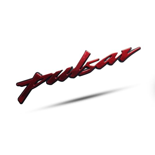 Image of RJVON - Pulsar Bike Emblem Decal Sticker 3D Badge Tank Logo Pulsar Sticker(Set of 2) (Red)