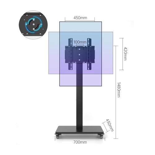 Soporte de piso giratorio 360° para TV LCD 32-65 pulg miniatura 2