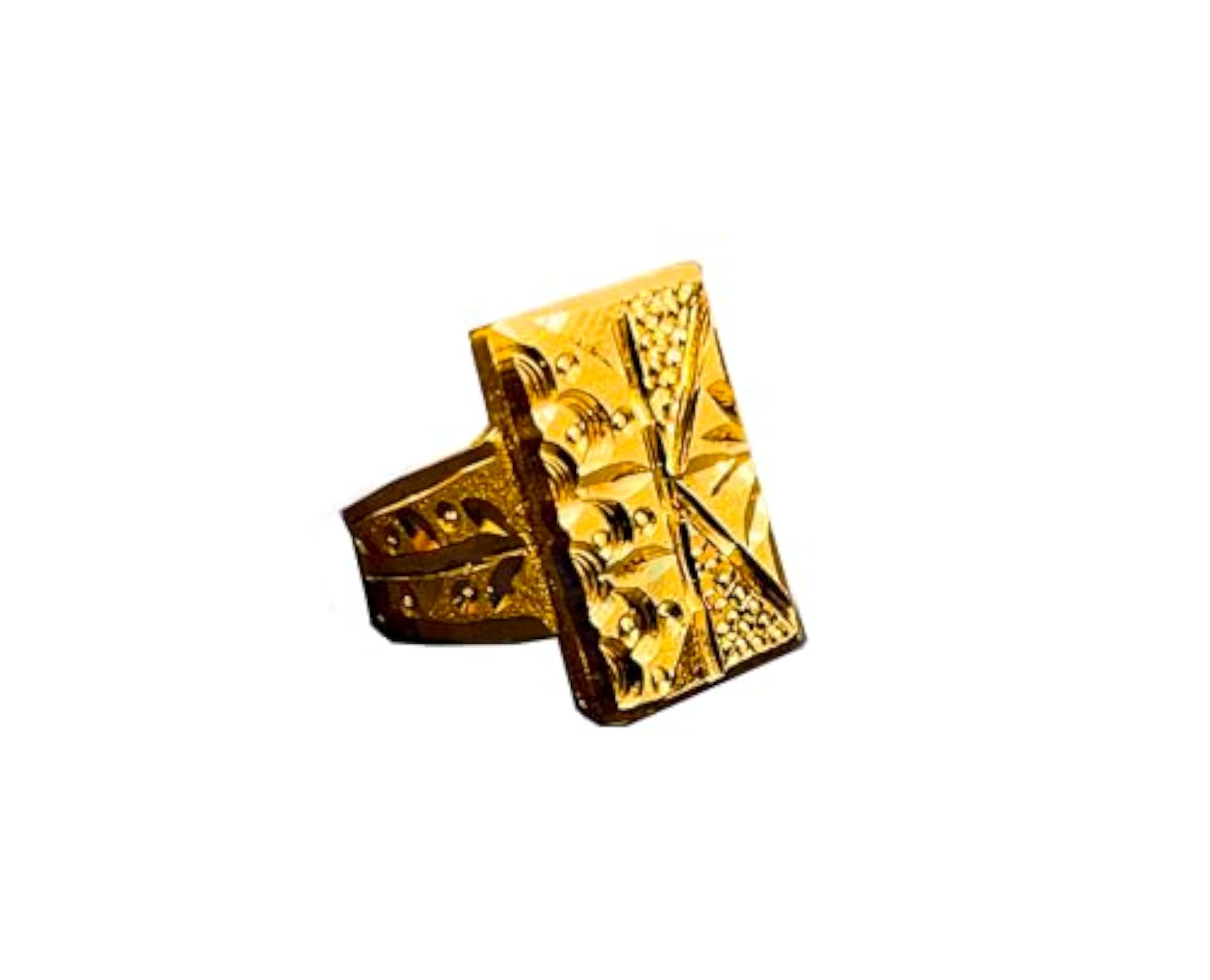 Men's Premium Heavy Gold Look Handmade Brass Ring