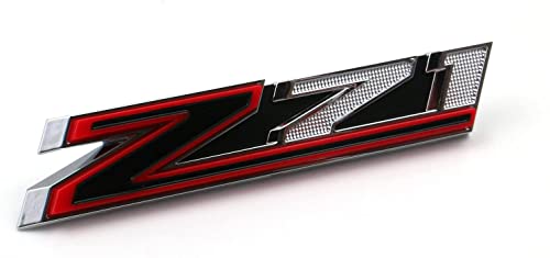 Image of 1 OEM Grille Z71 Front Emblem 3D Badge Compatible with 2019-2025 Silverado Tahoe Suburban RST 1500 HD 2500 HD 3500HD 84384428 (Chrome Red)