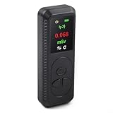 Für Geigerzähler, Nuklearstrahlungsdetektor mit Stift-Design, visueller Audio-Alarm, 0,08–50 mSv/h Reichweite für Sicherheit am Arbeitsplatz (schwarz)