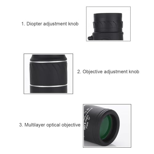 Zoom doble enfoque 16X en este monocular compacto con imagen clara y brillante 5