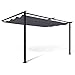IDMarket - Pergola adossée ALIA 3x4 M Toit rétractable Gris Anthracite