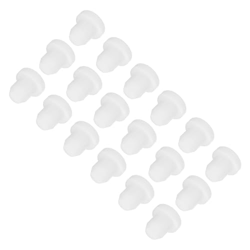 Image of MECCANIXITY 18pcs T-Shaped Silicone Plugs 6.5mm 1 /4 Inch Dia Snap in Plug Hole Seal Cover Round Rubber Stopper for Kitchen Rubber Bulkheads Waterproof Sealing Plugs White