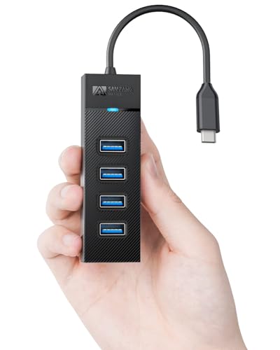 Hub USB C, hub USB 3.0 à 4 Ports, hub USB c sans Latence 5 Gbps, hub de données OTG USB Type C Compatible avec MacBook Pro/Air, Surface Pro