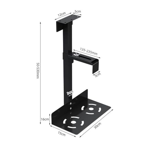 Soporte ajustable para CPU bajo escritorio, montaje colgante para torre PC y monitor, altura y ancho regulables (blanco) miniatura 2