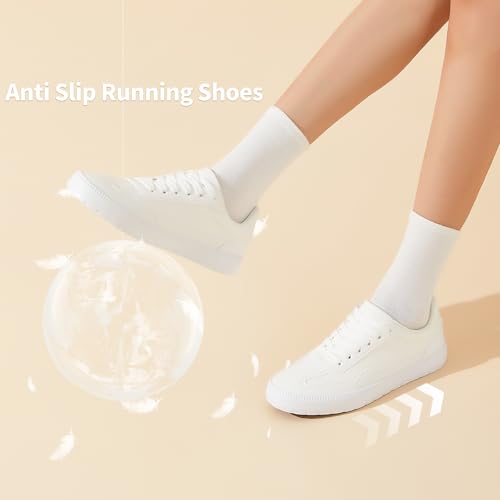 XRH Womens White Tennis Sneakers Non Slip Work Shoes Casual Walking Shoes Workout Gym Athletic Fashion Sneakers2
