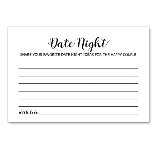 50 Date Night Cards Date Night Ideas Great Gifts for Couples Husband Wife Boyfriend Girlfriend Anniversary Bride and Groom Romantic Conversation Starter Card Set 4X6 Inch.