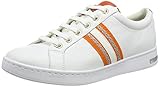 Material exterior: Cuero Geox D JAYSEN A Zapatillas Baja Mujer, Blanco (White/Orange C0422), 35 EU