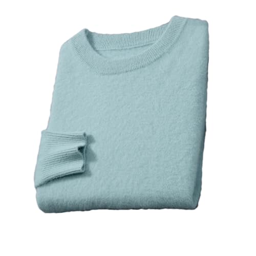 Men's Crew Neck Mink Fleece Autumn and Winter Sweater Loose Casual Warm Sweater