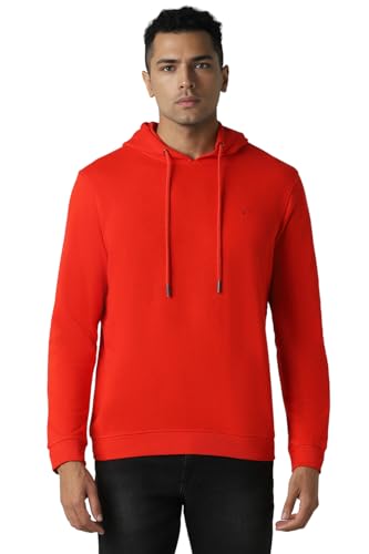 Image of Van Heusen Men's Hooded Neckline Full Sleeve Premium Cotton Blend Sweatshirt for Men | Effortless Styling | Comfort Wear