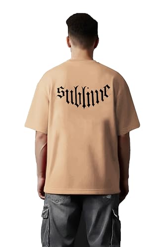 Image of Men's Oversized T-Shirt, 100% Cotton, Round Neck, Short Sleeve, Printed Chest and Back, Casual Summer Wear, S to 3XL