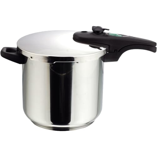 Magefesa Athenas - Olla Express Rápida de 6L, Acero Inoxidable 18/10, Apta para Inducción, Fondo Termo-Difusor, Cocina Sana, Ahorro de Energía