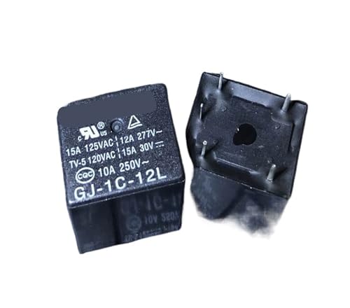 Relé de 5 pines GJ-1C-12L 12V con conmutación de 12A para control electrónico masivo