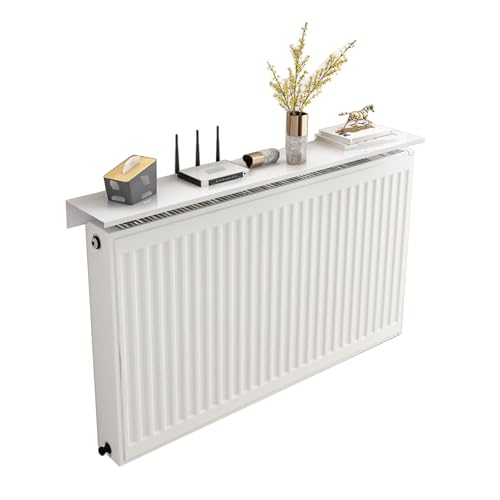 JLLEIZYZ Estante para Radiador Blanco, Cubreradiador, Material de Aleación de Aluminio, Instalación Sin Clavos, Adecuado para el Hogar y la Oficina(12x95x6cm/4.7x37x2.4in)