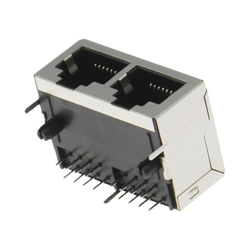Conector RJ45 16 pin hembra de 1x2 puertos y cabeza de cristal para placa PCB 3