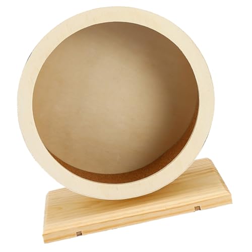 GRIRIW 木製ハムスターの回し車 スナネズミのジョギングボールのおもちゃ ラットケージのおもちゃ 猫キャリア インフレータブル 動物 操舵 フェレットホイール ウサギの車輪 猫の車輪 ペット