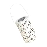 OUNONA Energieeffiziente Solarlaterne aus Schmiedeeisen mit Schneeflockenprojektion Dekorative Gartenhandlampe für Außenbereiche Wie Terrasse und Veranda