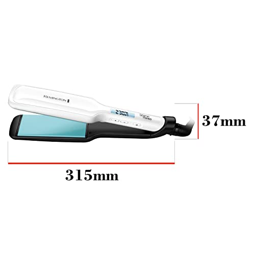 Remington Shine Therapy Wide (45mm) Floating Plate Hair Straightener with Advanced Ceramic coating infused with Moroccan Argan Oil for sleek & smooth glide, 9 settings 150°C–230°C, S8550 - Image 3