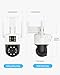 ZOSI C298 Max 4K 8MP Dual-Lens(2x4MP) Wired WiFi PTZ Plug-in Security Camera Outdoor, Wide Angle, 2.4GHz 360 Camera, 8X Hybrid Zoom, Person/Vehicle Detect, Color Night Vision, Spotlight Siren