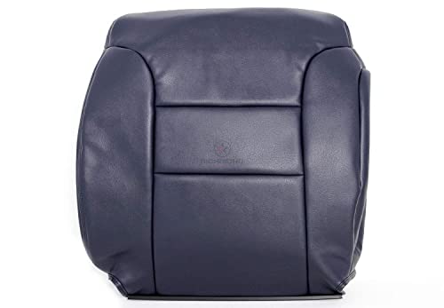 Richmond Auto Upholstery 2000 Chevy Silverado 1500 2500 3500 LT Crew-Cab Classic - Passenger Side Lean Back Replacement Ultra Leather Seat Cover, Blue