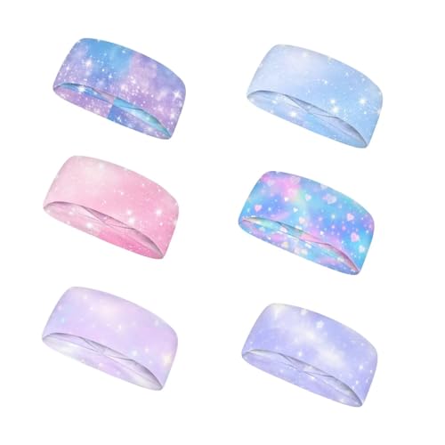 Image of Forchrinse Sport Headband for Men Women 6 Pack Workout Sweatband Moisture Wicking Headband Travel Hair Wrap