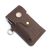 US 1938 Indian Head Buffalo Nickel Coin Leather Cell Phone Holster Smart Phone Pouches with Belt Loo