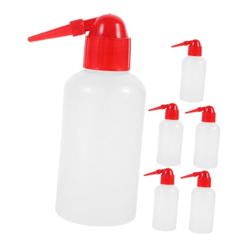 Anneome 6 pièces Bouteilles de Lavage Plastique avec Bec Incliné et Graduation de Flacons pour Nettoyage Laboratoire Arrosage et Dilution Durables et Polyvalents