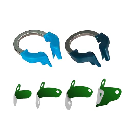 Dental Matrix Ring Kit, Dental Matrix Bands with Coating, Dental Sectional Matrix Clamp Ring Spring Clip for Pre and Post Molars (2(R6) + 100(M4 2.0))