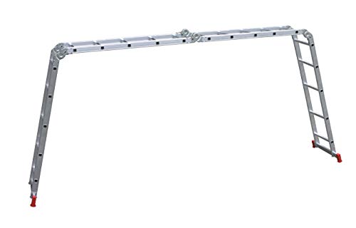 Escada SUPER Articulada Multifuncional 20 DEGRAUS Alumínio 13 posições Botafogo Lar e Lazer