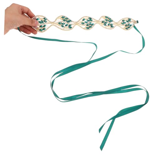 Ceinture de mariée ajustable à verts : accessoire robe de soirée - 4