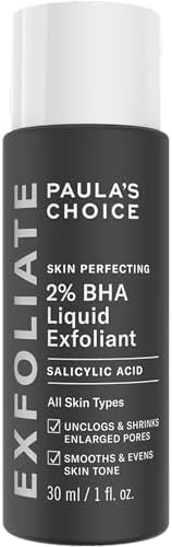 PAULA'S CHOICE SKIN PERFECTING 2% BHA Liquid Salicylic Acid Exfoliant-Facial Exfoliant for Blackheads, Enlarged Pores, Wrinkles, Fine Lines- 30 ml Bottle (Travel Size) (22016)