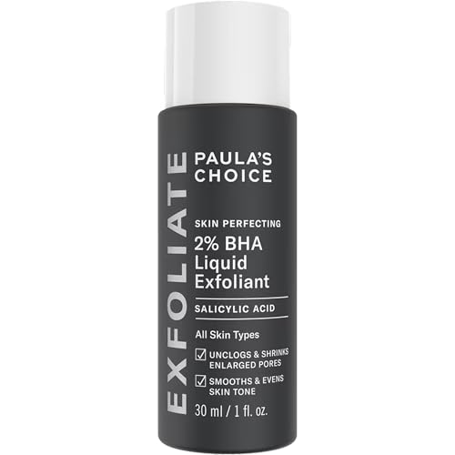 PAULA'S CHOICE Skin Perfecting 2 BHA Salicylsäure Flüssigpeeling – Gesichtspeeling bekämpft Mitesser, Ausbrüche und vergrößerte Poren – Mischhaut, fettige und zu Akne neigende Haut – 30