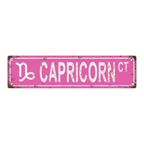 CAPRICORN Star Sign Zodiac Sign Vintage Metal Tin Sign, Street Sign, Home Decor, Room Decor, Wall...