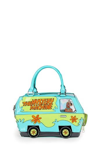 Dolls Kill x Scooby-Doo Mystery Machine Crossbody Bag Vegan Leather with Glitter & Embroidered Detailing Adjustable Strap