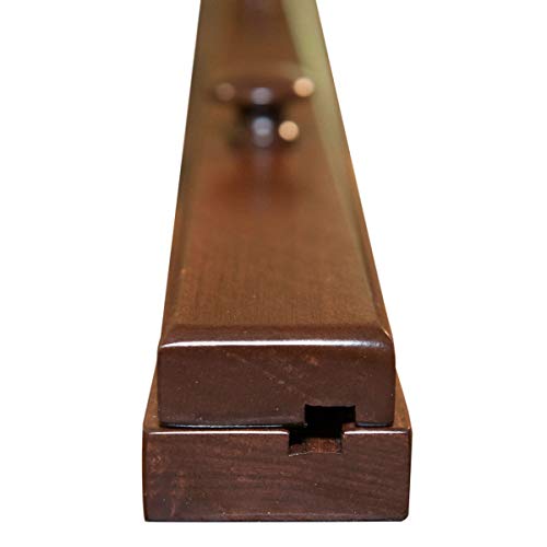 Image of RRD Quilt Hanger for Wall for Display (48 inch) Amish Made Wooden Quilt Rack Wall Mount - Rustic Tapestry Quilt Wall Hangers (Maple Wood, Coffee Stain, 48 inch Long)