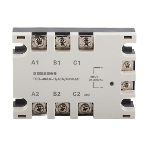 SSR triphasé 40A AC AC à haute isolation thermique et commutation rapide modèle TSR-40AA H
