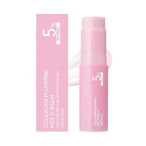 2026 New Pink Collagen Volume Multi Balm All in One Volufiline PDRN Hydrating Skincare Fine LinesBounce Balm for Face Neck Under Eyes Smile Lines Lips Forehead Smooth Skin (1PCS)