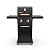 Permasteel 2-Burner Gas Grill, Foldable Side Tables, Grilling Tool Hooks, Propane Gas Barbecue Grill, Black with Copper Accent