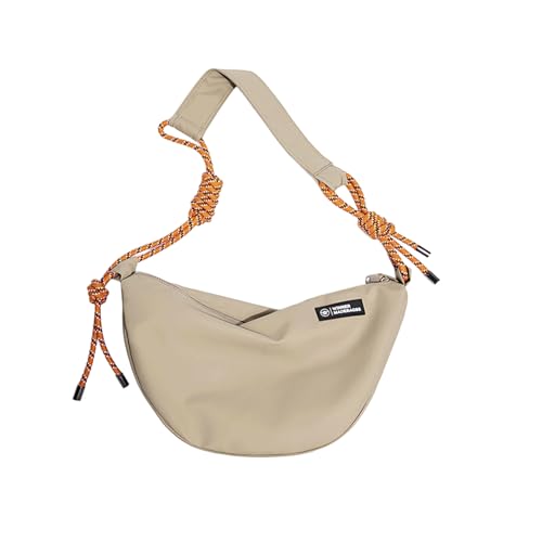 Checkered Crossbody Bag Nylon Checkered Crescent Shoulder Bag Checkerboard Crossbody Bum Purse Casual Hobo Bum Bag with Knot