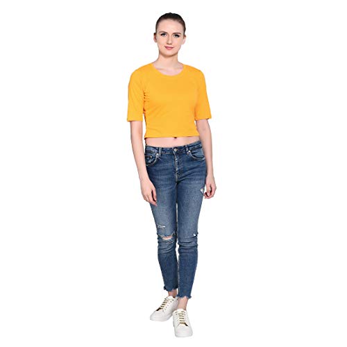 Image of Geum Women's Cotton Round Neck Half Sleeve Top